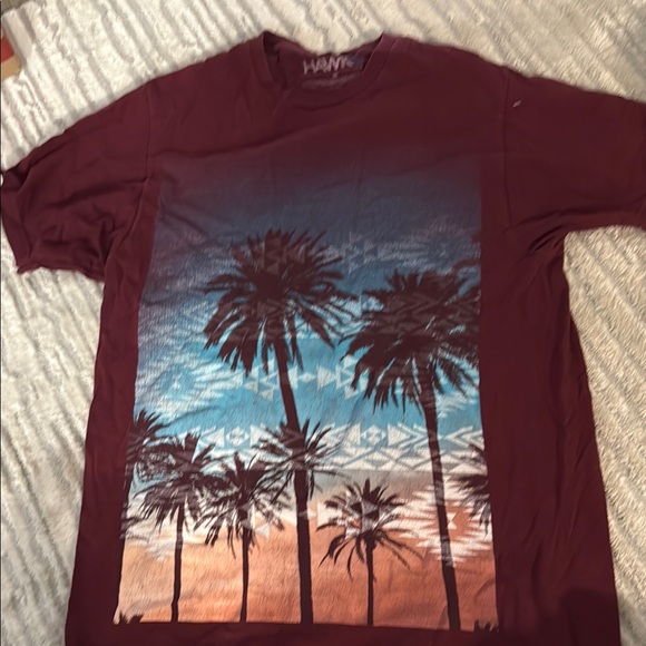 Tony Hawk Maroon Palm Tree Tee - Picture 1 of 2